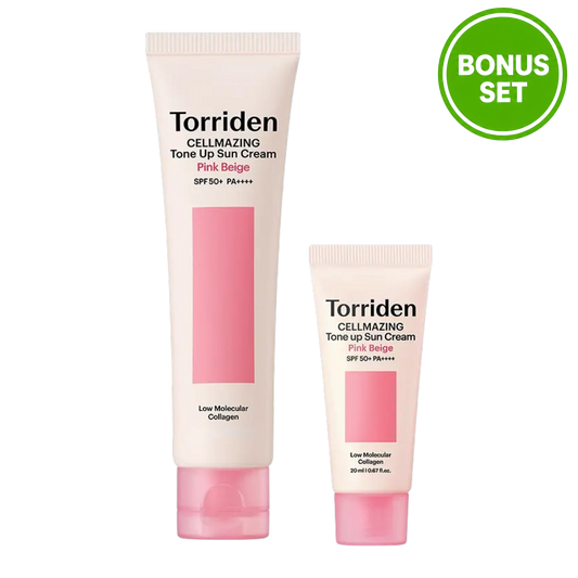 Torriden CELLMAZING Tone Up Sun Cream Pink Beige SPF50+ PA++++ (60ml + 20ml) Bonus Set
