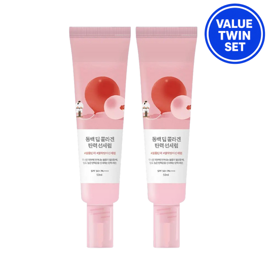 Round Lab Dongbaek Deep Collagen Firming Sun Serum SPF50+ PA++++ (50ml + 50ml) Value Twin Set