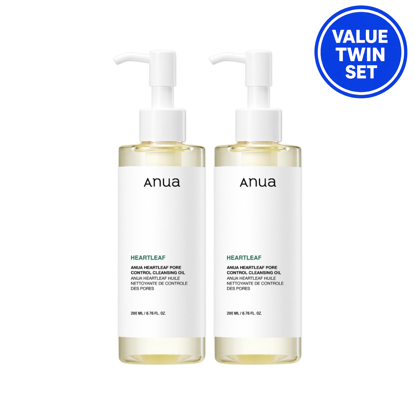 ANUA Heartleaf Pore Control Cleansing Oil Double Set (200ml + 200ml)