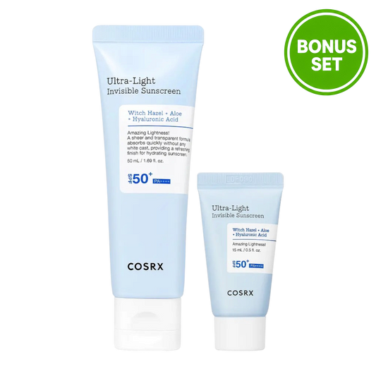 COSRX Ultra-Light Invisible Sunscreen SPF50+ PA++++ 50ml + 15ml (Bonus Set)