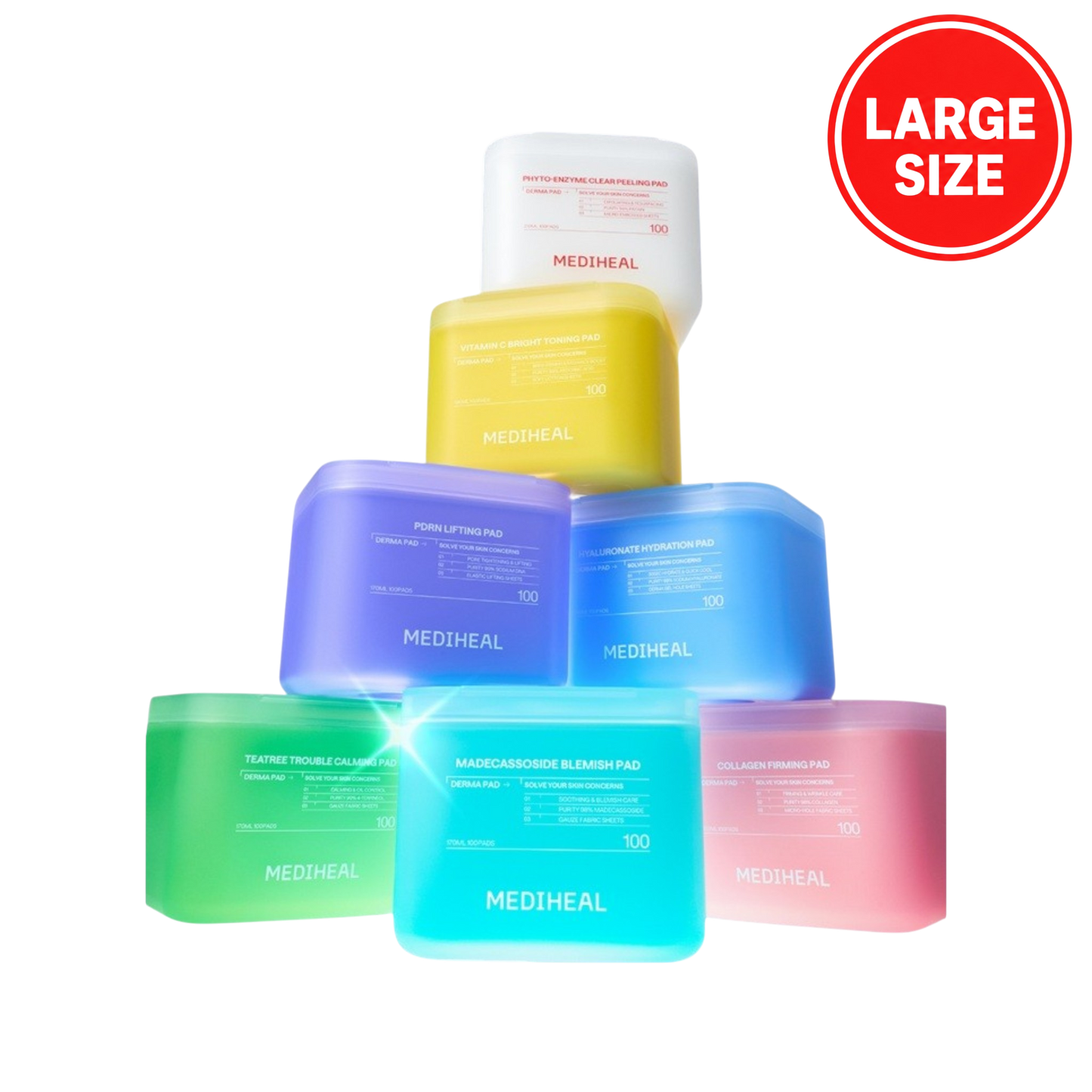 MEDIHEAL Derma Pad 200 Sheets Large Size Special Set 4 Types