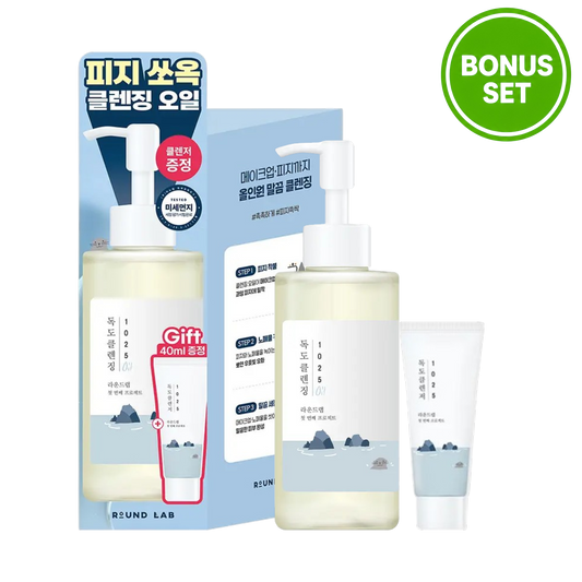 Round Lab 1025 Dokdo Cleansing Oil 200ml + Cleanser 40ml Bonus Set