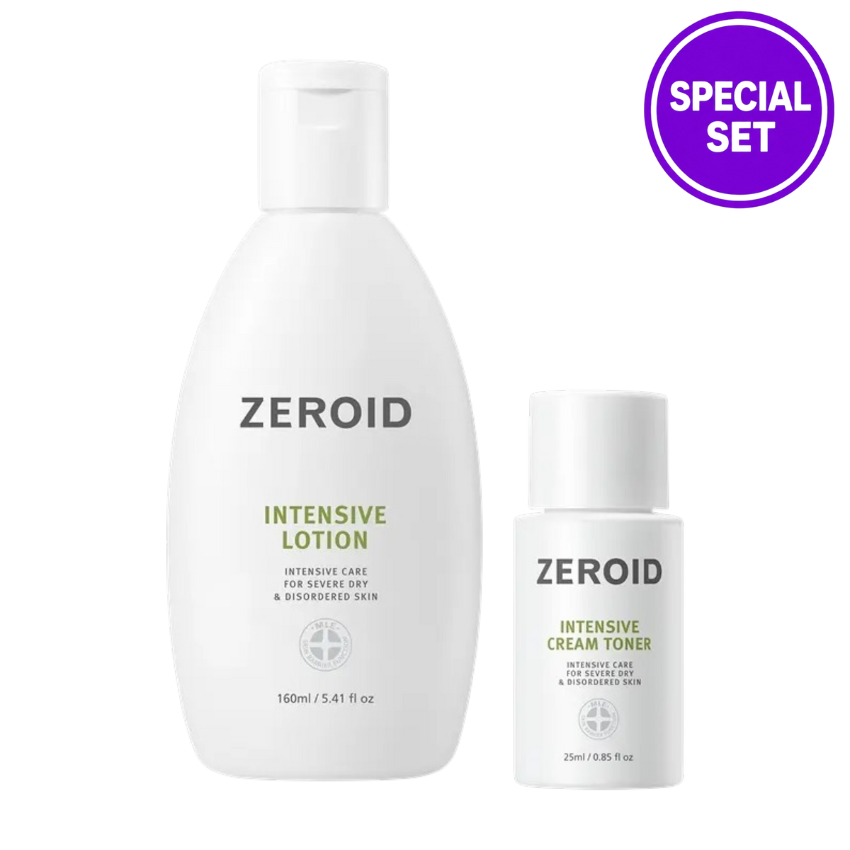 ZEROID INTENSIVE LOTION 160ML + CREAM TONER 25ML (SPECIAL SET)