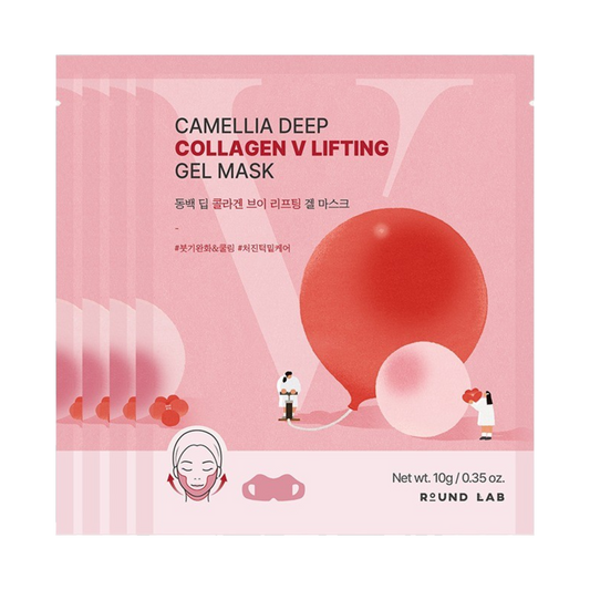 ROUND LAB Camellia Deep Collagen V Lifting Gel Mask 10g (4 Sheets)