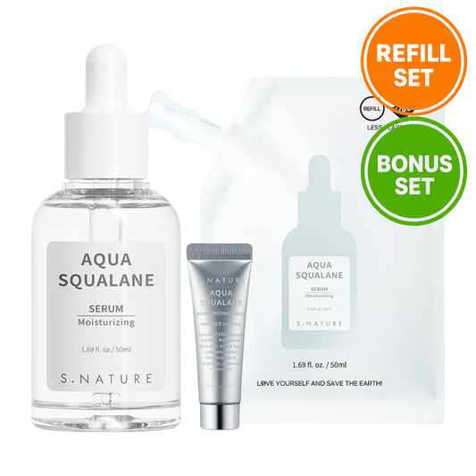 S.NATURE AQUA SQUALANE SERUM 50ML + 50ML REFILL SET