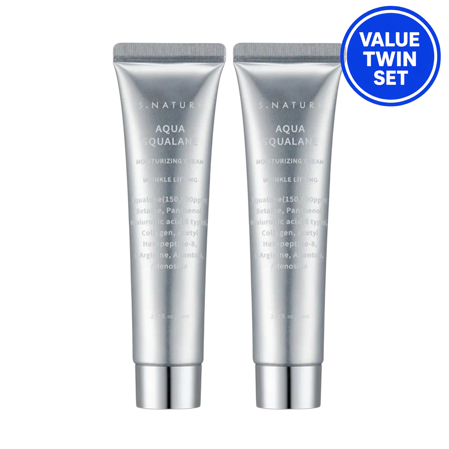 S.NATURE AQUA SQUALANE MOISTURIZING CREAM 60ml + 60ml (Twin Set)