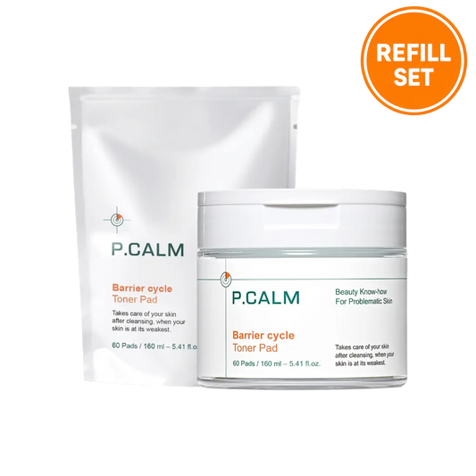 P.CALM Barrier Cycle Toner Pad 60 Pads + 60 Pads Refill Set