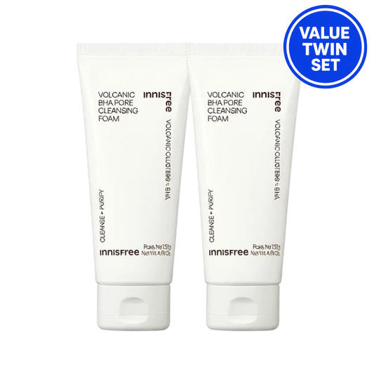 INNISFREE Volcanic BHA Pore Cleansing Foam 130g + 130g Value Twin Set