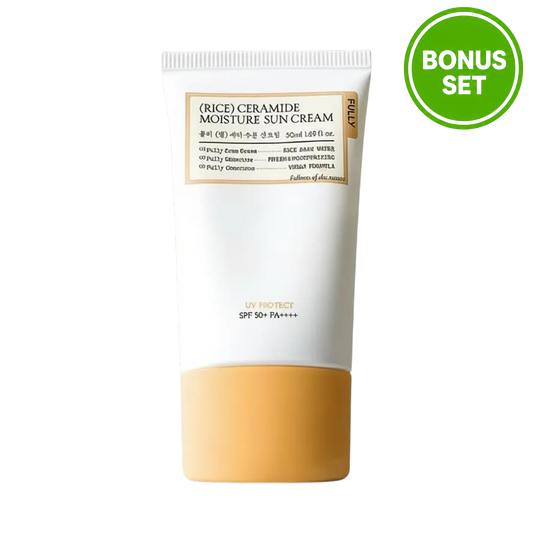 FULLY Rice Creamide Moisture Sun Cream SPF50+ PA++++ 50ml + 30ml Bonus Set