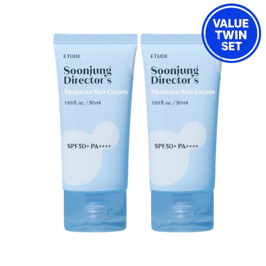ETUDE Soonjung Director's Moisture Sun Cream SPF50+ PA++++ 50ml + 50ml (Value Twin Set)