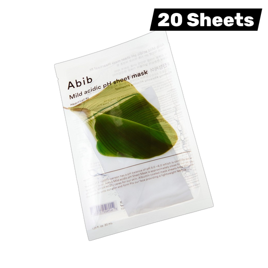 Abib Mild Acidic pH Sheet Mask Heartleaf Fit 20 Sheets