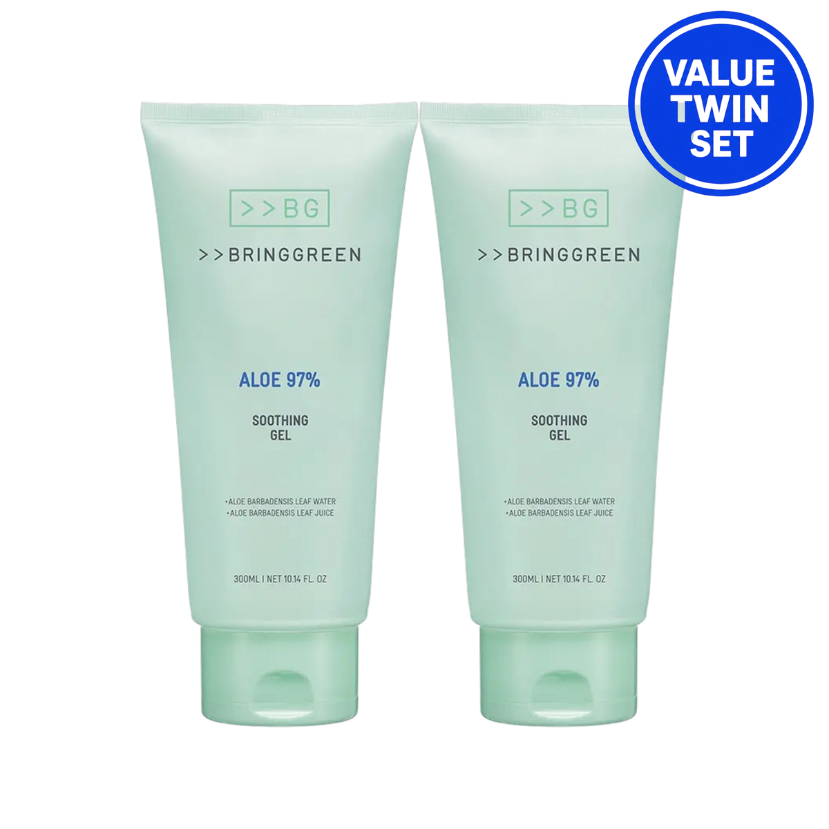 BRINGGREEN Aloe 97% Soothing Gel 300ml (Value Twin Set)