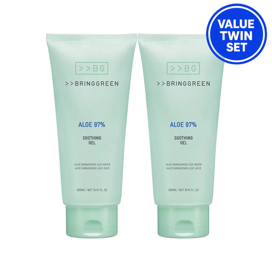 BRINGGREEN Aloe 97% Soothing Gel 300ml (Value Twin Set)