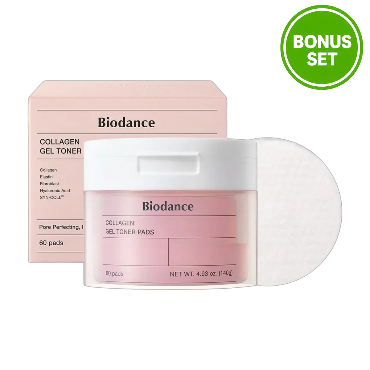 BIODANCE Gel Toner Pad 60 Pads + 4 Pads Bonus Set (Collagen / Cera-Nol)