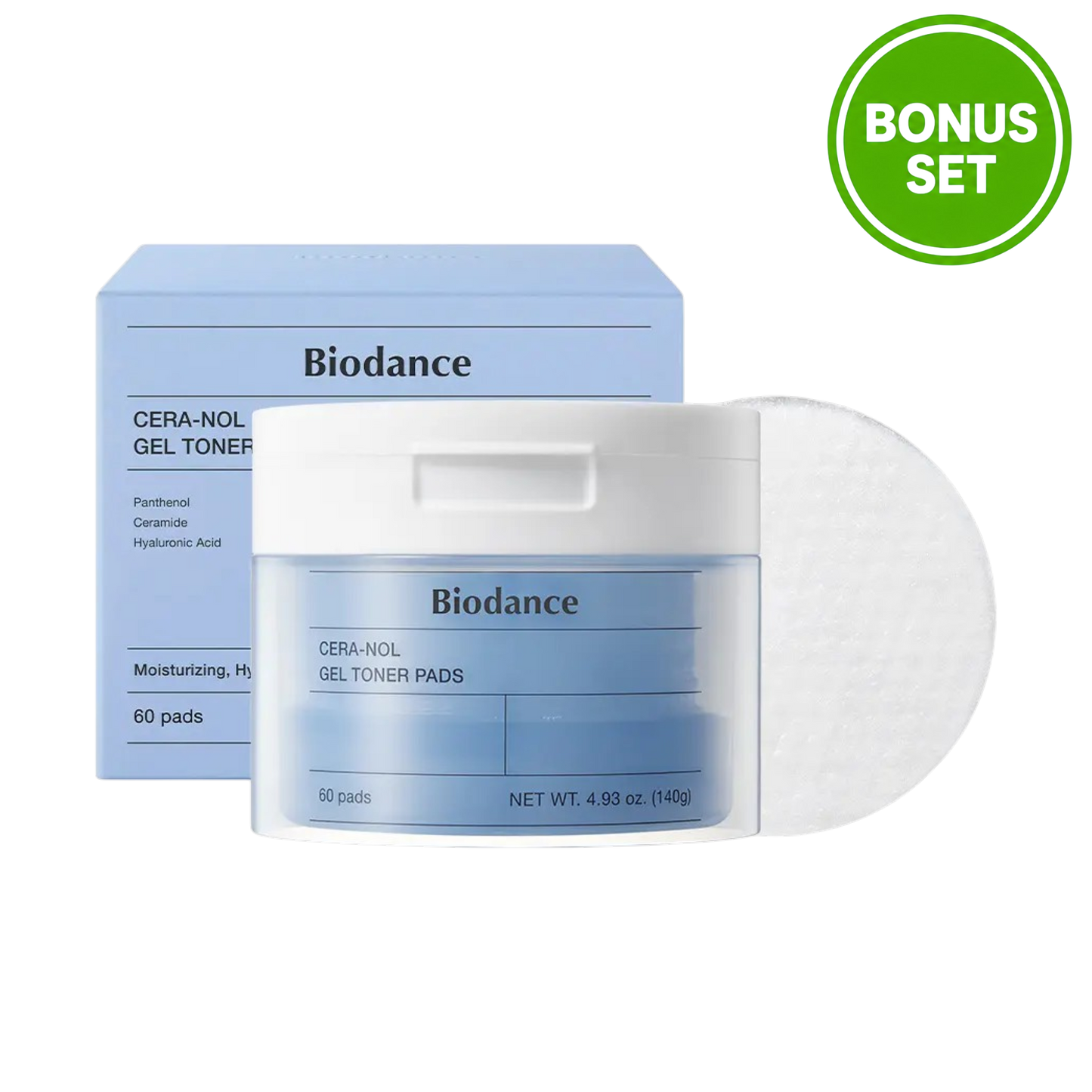 BIODANCE Gel Toner Pad 60 Pads + 4 Pads Bonus Set (Collagen / Cera-Nol)