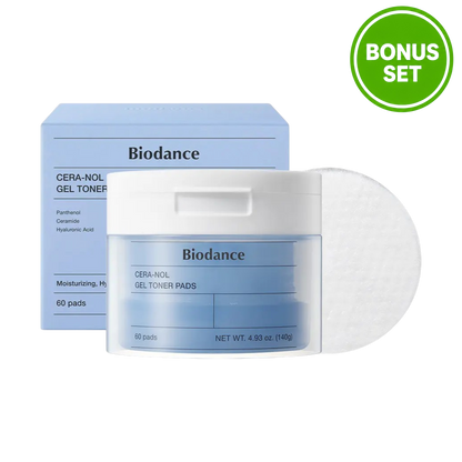BIODANCE Gel Toner Pad 60 Pads + 4 Pads Bonus Set (Collagen / Cera-Nol)