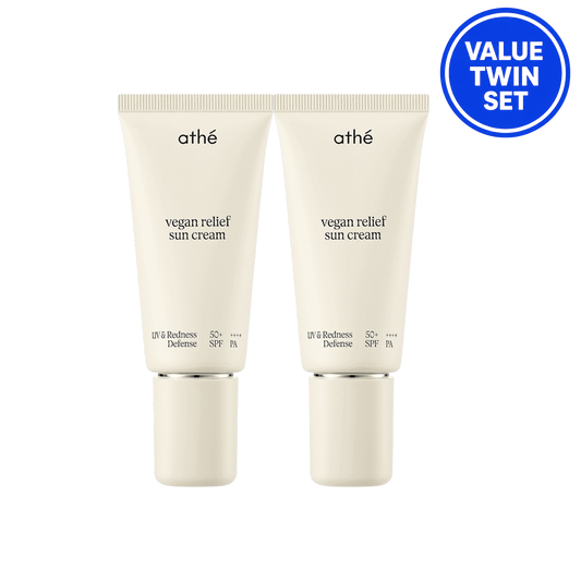 ATHE Vegan Relief Sun Cream SPF 50+ PA++++  50ml + 50ml Value Twin Set