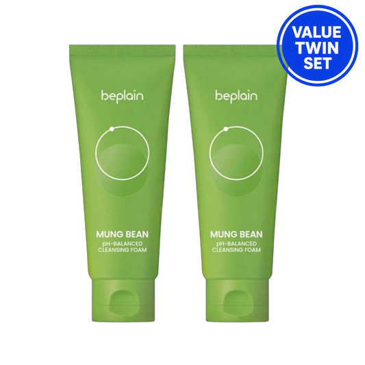 BEPLAIN Mung Bean pH Balanced Cleansing Foam 160ml + 160ml (Value Twin Set)