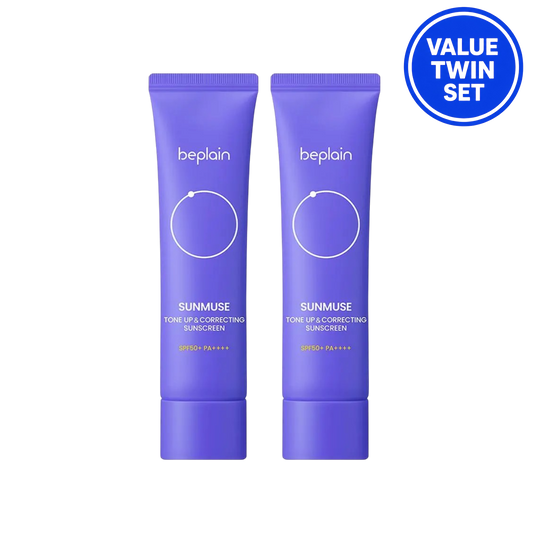 BEPLAIN Sunmuse Tone-Up & Correcting Sun Cream 50ml + 50ml (Value Twin Set)