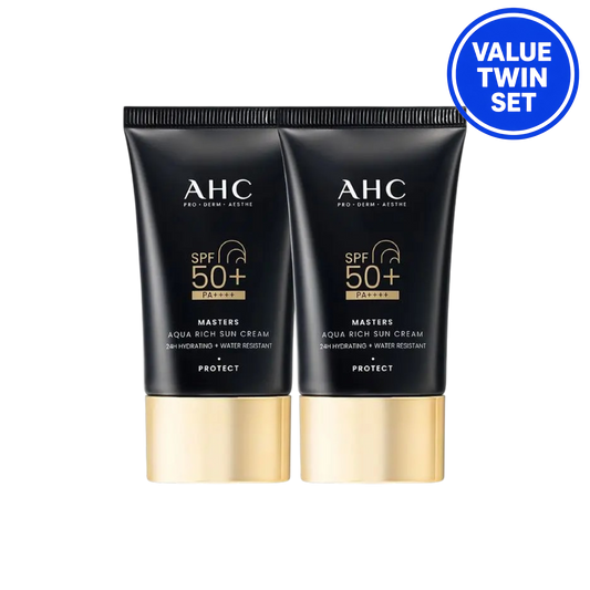 AHC Masters Aqua Rich Sun Cream SPF50+ PA++++ 50ml + 50ml (Value Twin Set)