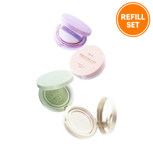Sikmulnara White Rice Bright Tone Up Sun Cushion 4-Type + Refill Set