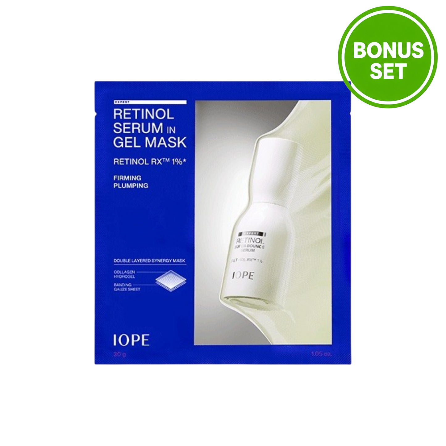 IOPE Retinol Serum In Gel Mask 4 Sheets + 1 Sheet (Bonus Set)
