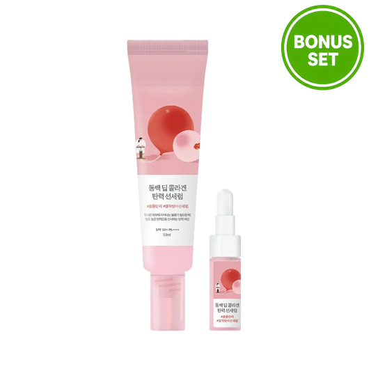 Round Lab Dongbaek Deep Collagen Firming Sun Serum SPF50+ PA++++ 50ml + 7ml Bonus Set