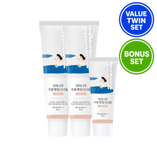 ROUND LAB Birch Juice Moisture Tone-Up Sun Cream 50ml + 50ml Value Twin Set + 20ml Bonus