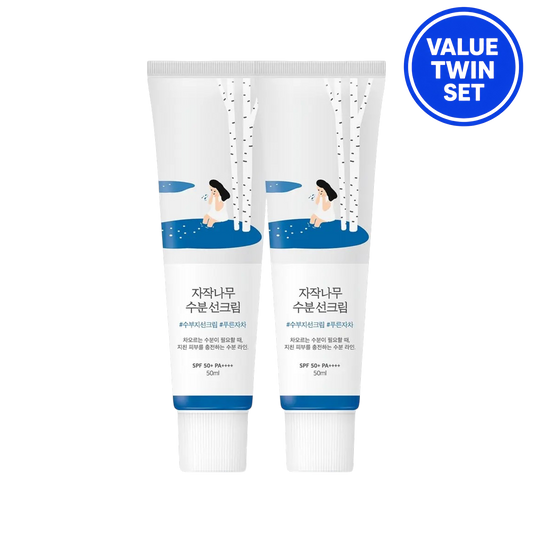 ROUND LAB Birch Juice Moisture Sun Cream SPF50+ PA++++ 50ml + 50ml Value Twin Set
