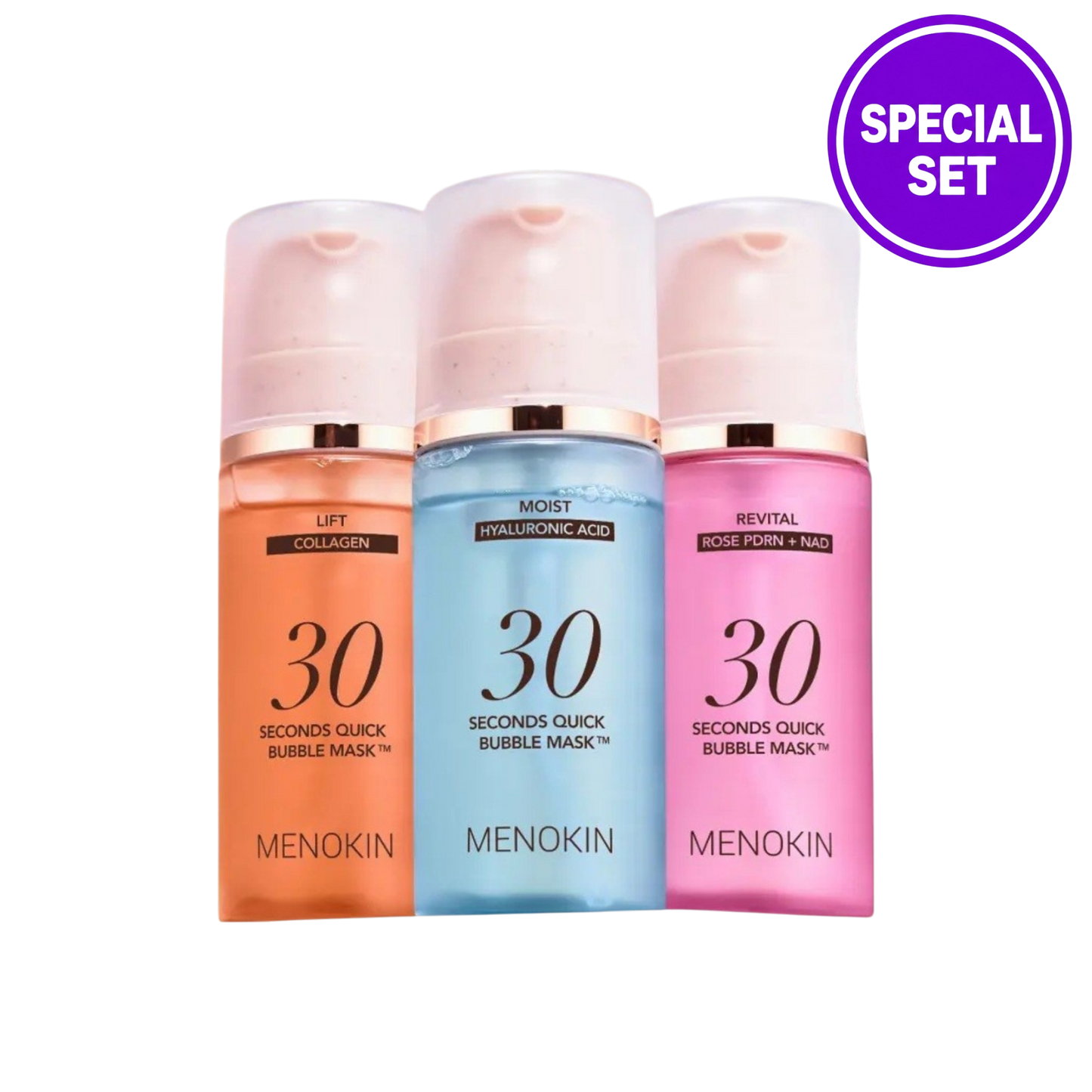 MENOKIN 30 Seconds Quick Bubble Mask 95ml Special Set (9 Options)