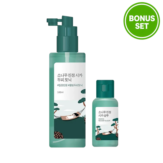 Round Lab Pine Calming Cica Scalp Tonic 100ml + Shampoo 50ml Bonus Set