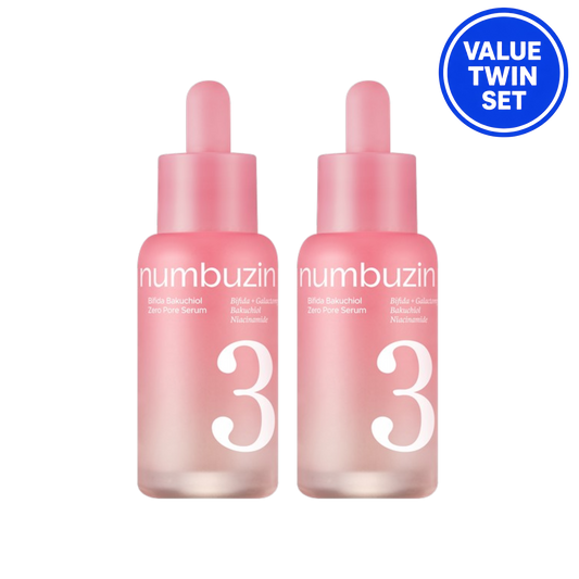 NUMBUZIN NO.3 BIFIDA BAKUCHIOL ZERO PORE SERUM 30ML + 30ML TWIN VALUE SET
