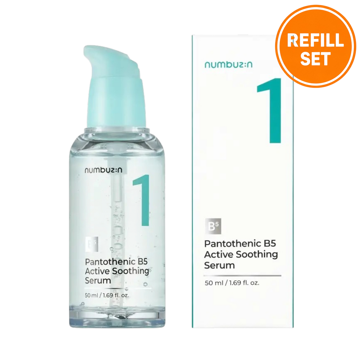 NUMBUZIN NO.1 PANTOTHENIC B5 ACTIVE SOOTHING SERUM 50ML + 50ML REFILL SET