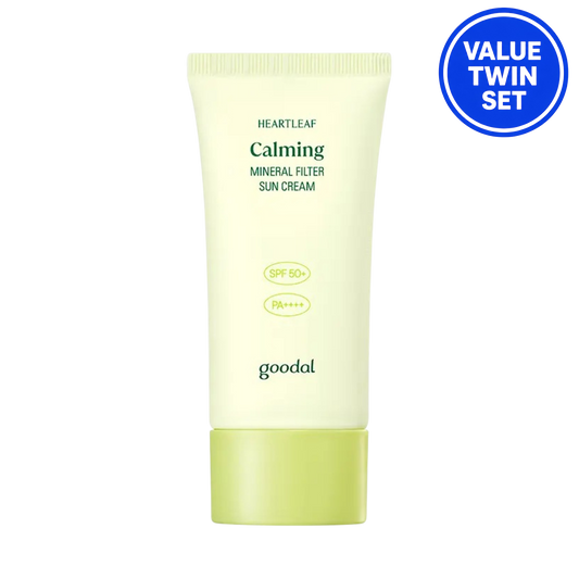 GOODAL Heartleaf Calming Mineral Filter Sun Cream SPF50+ PA++++ 50ml+50ml (Twin Set)
