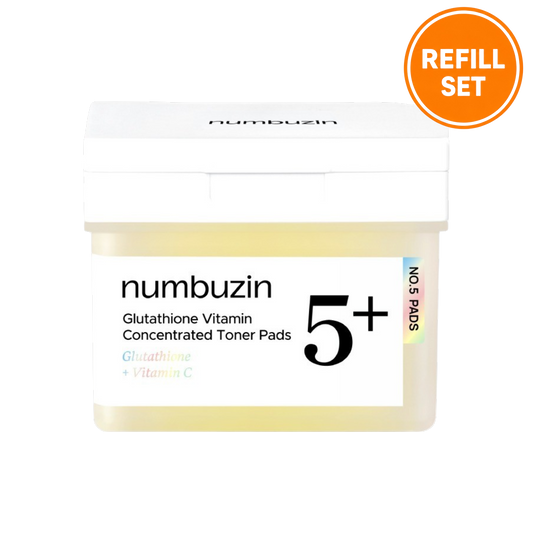 NUMBUZIN No.5 Glutathione Vitamin Concentrated Toner Pads 70 Pads + 70 Refill Set
