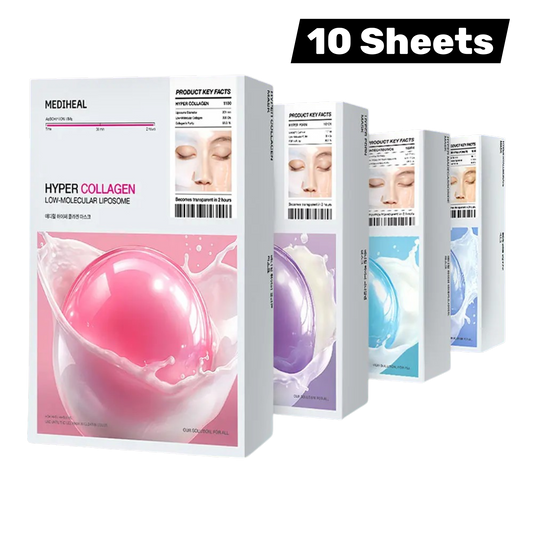 MEDIHEAL Hyper Low-Molecular Liposome Gel Mask 10 Sheets - 4 Types (Collagen / PDRN / Hyaluronate / Madecassoside)