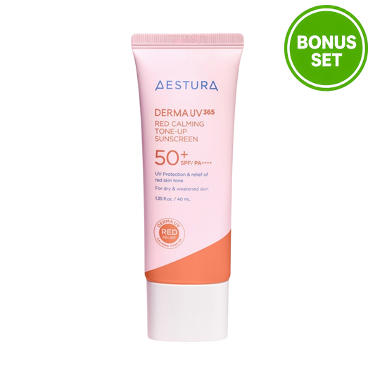 Aestura Derma UV365 Red Calming Tone-Up Sunscreen 40ml + Mineral Sunscreen 20ml