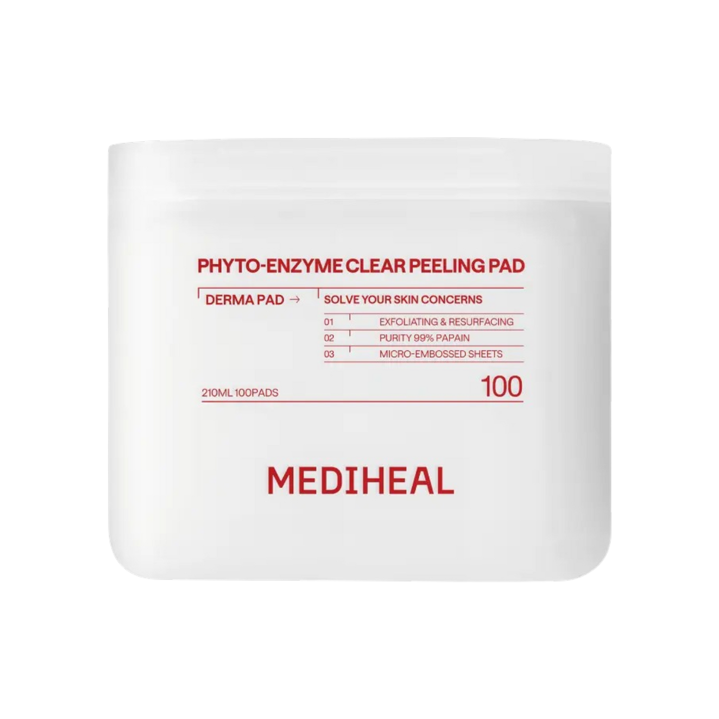 MEDIHEAL Derma Pad 100 Pads + 100 Pads Refill Set (7 Types)