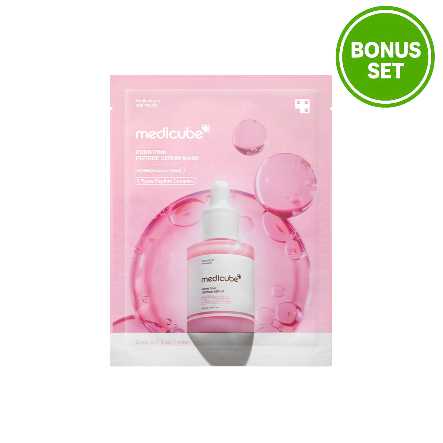 MEDICUBE PDRN Pink Peptide Serum Mask 5 Sheets + 1 Sheet (Bonus Set)