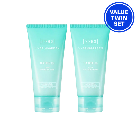 BRINGGREEN Tea Tree Cica Deep Cleansing Foam 120ml + 120ml Double Set