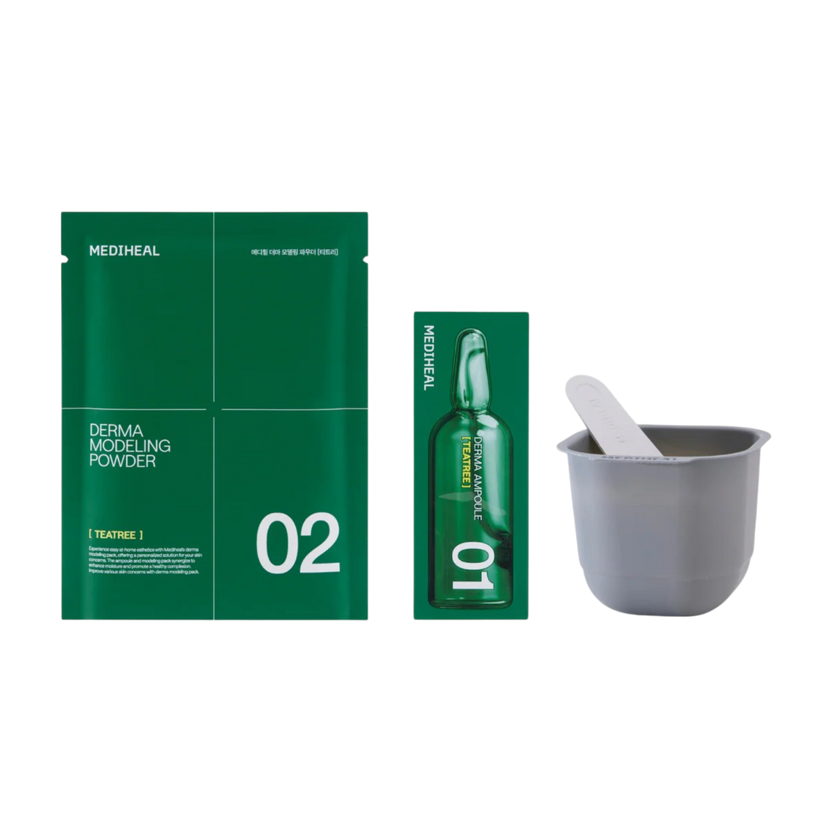 MEDIHEAL Derma Modeling Pack &  Ampoule 5 Types (Madecassoside Blemish / Teatree / Hyaluronate / Collagen / Vitamin)