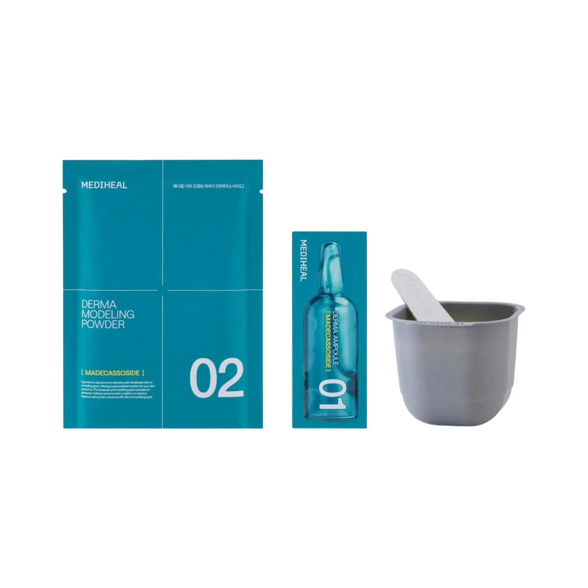 MEDIHEAL Derma Modeling Pack &  Ampoule 5 Types (Madecassoside Blemish / Teatree / Hyaluronate / Collagen / Vitamin)