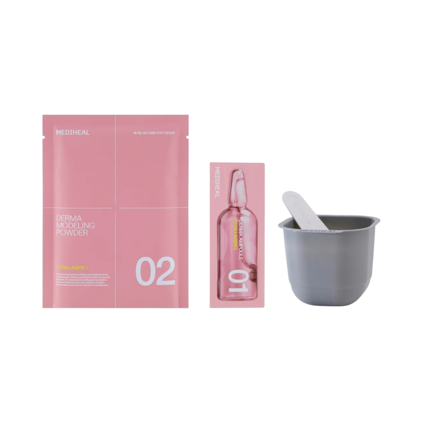 MEDIHEAL Derma Modeling Pack &  Ampoule 5 Types (Madecassoside Blemish / Teatree / Hyaluronate / Collagen / Vitamin)