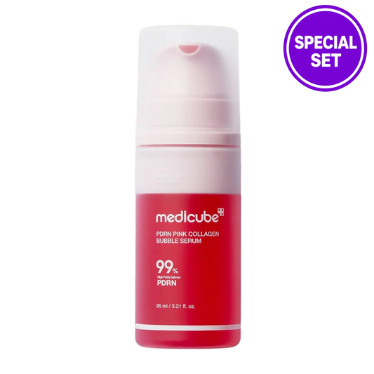 Medicube PDRN Pink Collagen Bubble Serum 95ml + Jelly Brush Special Set