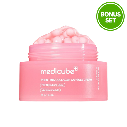 MEDICUBE PDRN Pink Collagen Capsule Cream 55g + 9g Bonus Set