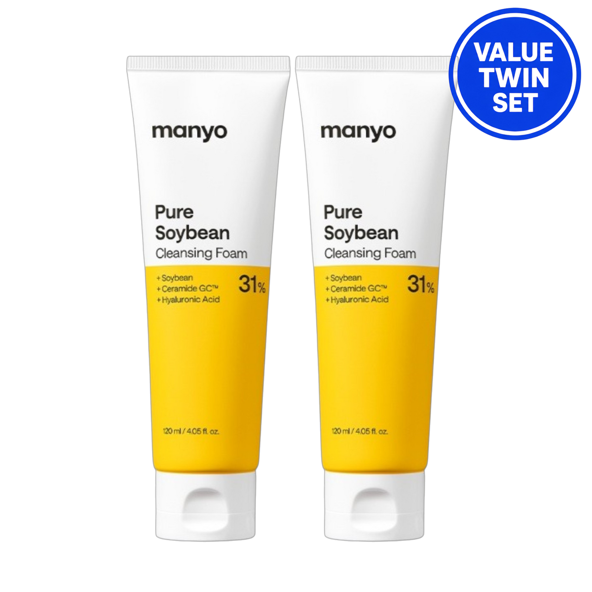 MANYO Pure Soybean Cleansing Foam 120ml + 120ml Twin Value Set