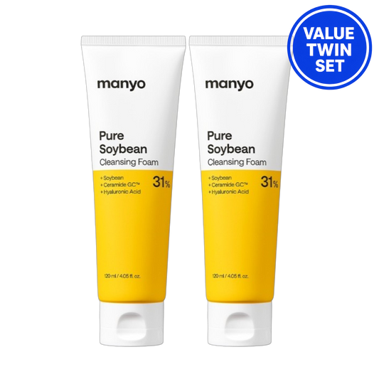 MANYO Pure Soybean Cleansing Foam 120ml + 120ml Twin Value Set