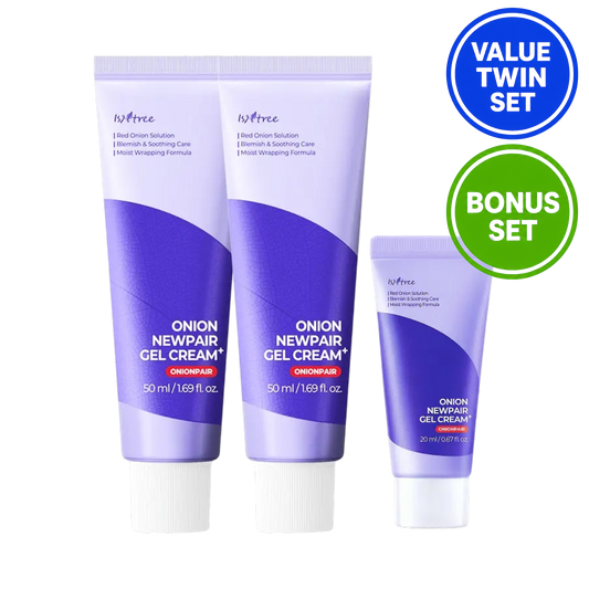 ISNTREE ONION NEWPAIR GEL CREAM PLUS 50ML + 50ML + 20ML BONUS TWIN VALUE SET
