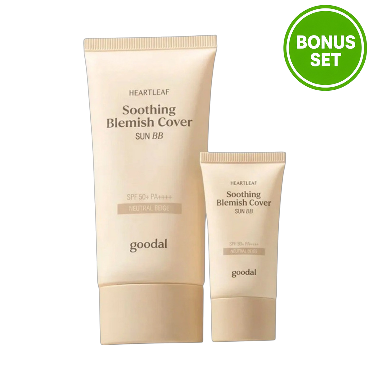 GOODAL Heartleaf Soothing Blemish Cover Sun BB Neutral Beige 50ml + 25ml (Bonus Set)