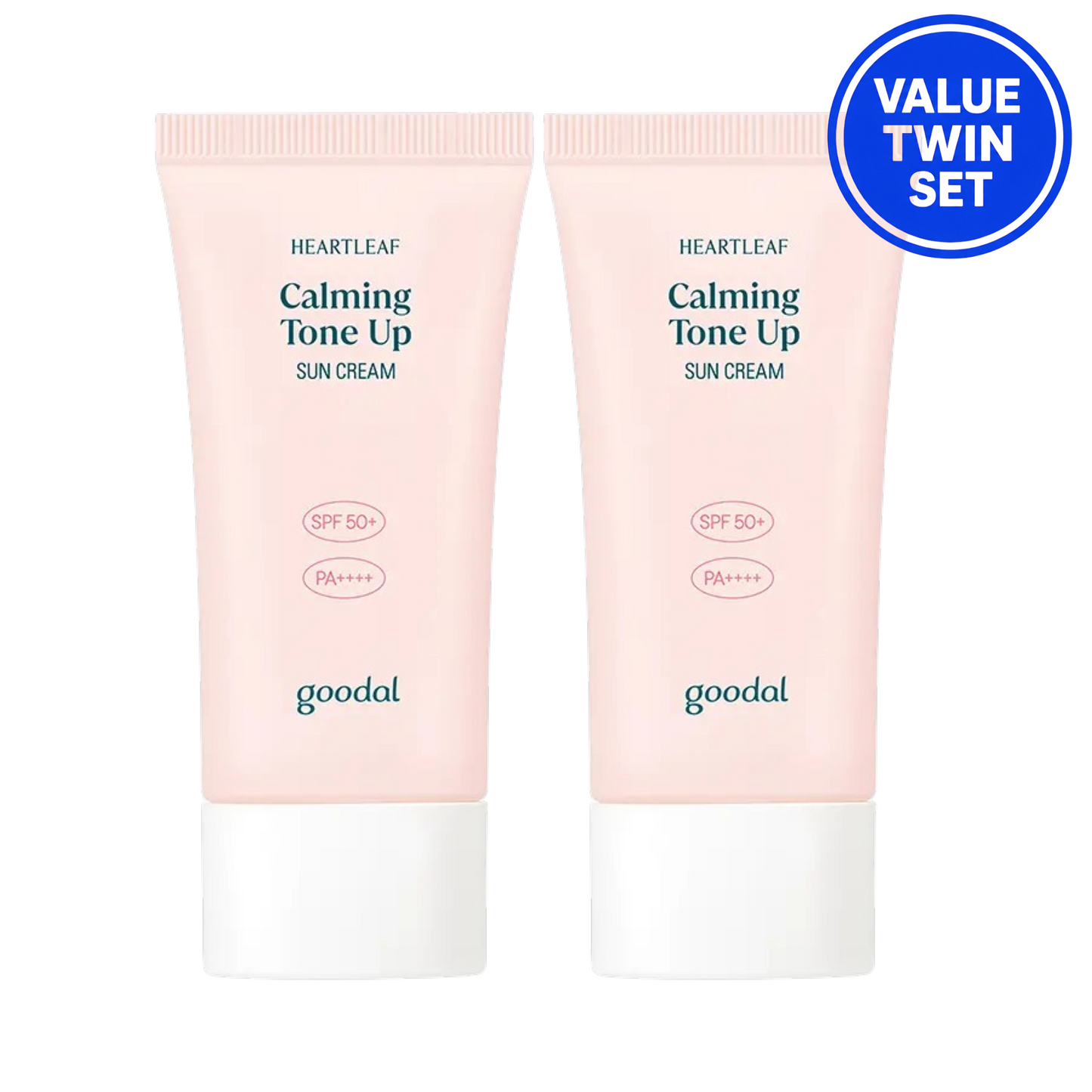 GOODAL Heartleaf Calming Tone-Up Sun Cream SPF50+ PA++++ 50ml+50ml (Value Twin Set)